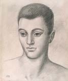 UBALDO OPPI, Portrait of a Young Man, black chalk